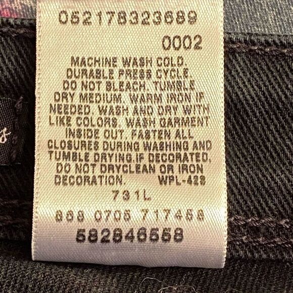 Levis Jeans Womens Night Blues 18M Bootcut Embroidered Pockets Mid-Rise - Picture 11 of 11